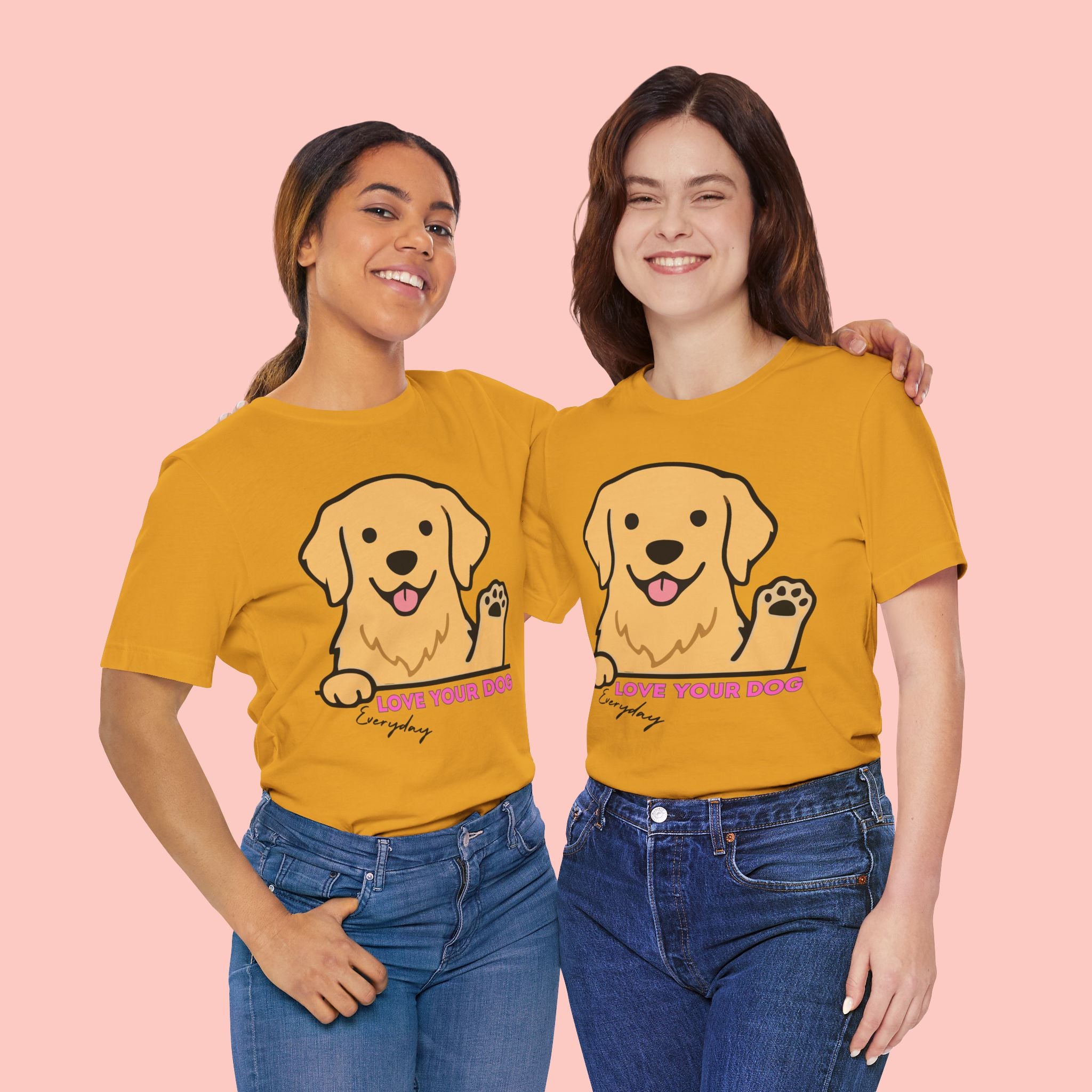 Love Your Dog Tee — Cute Golden Retriever Graphic T-Shirt