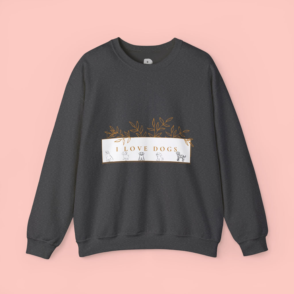 I Love Dogs Floral Crewneck Sweatshirt