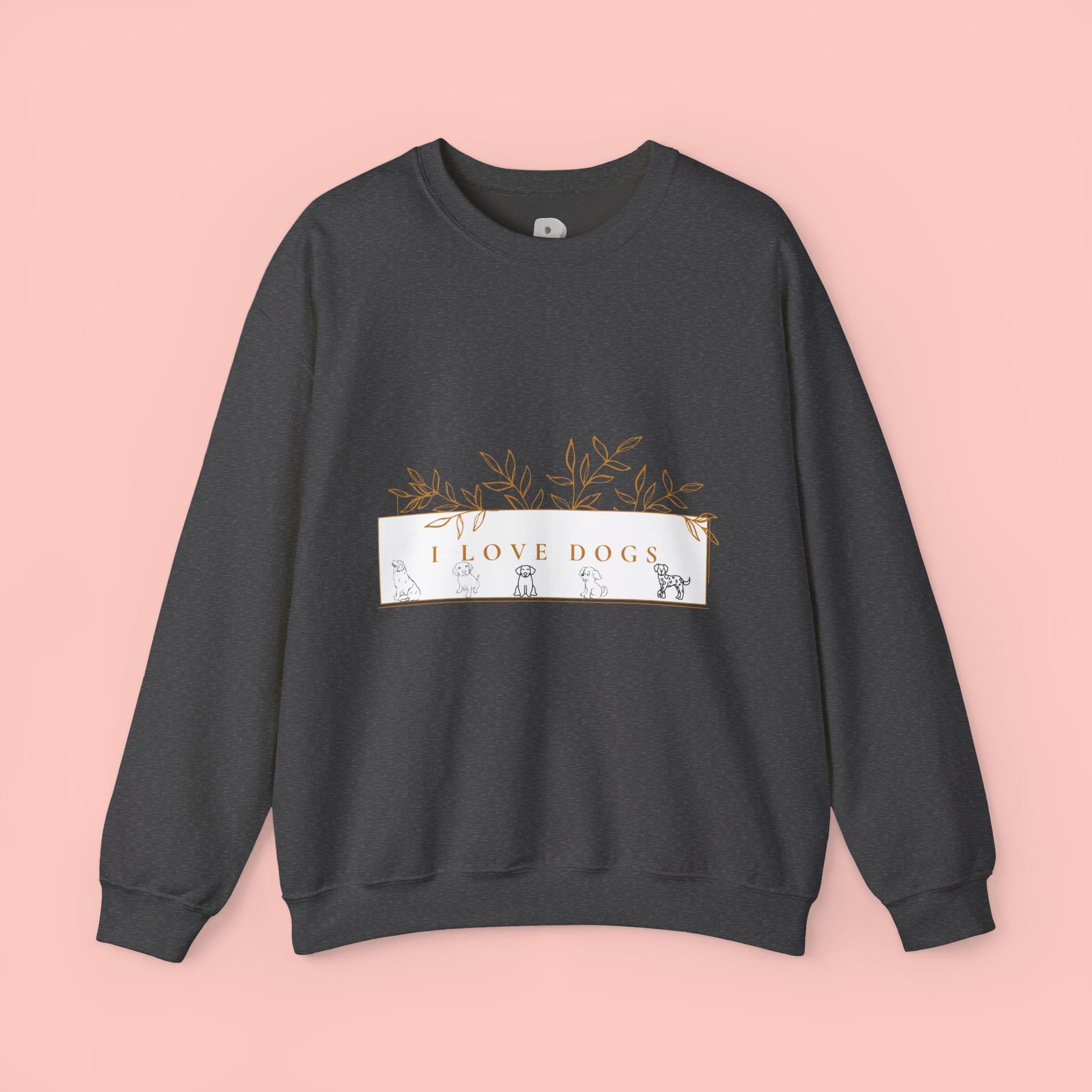 I Love Dogs Floral Crewneck Sweatshirt