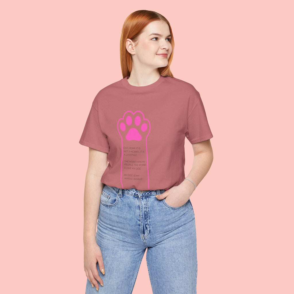 Blessed Dog Mom T-Shirt — Pink Paw Graphic Tee