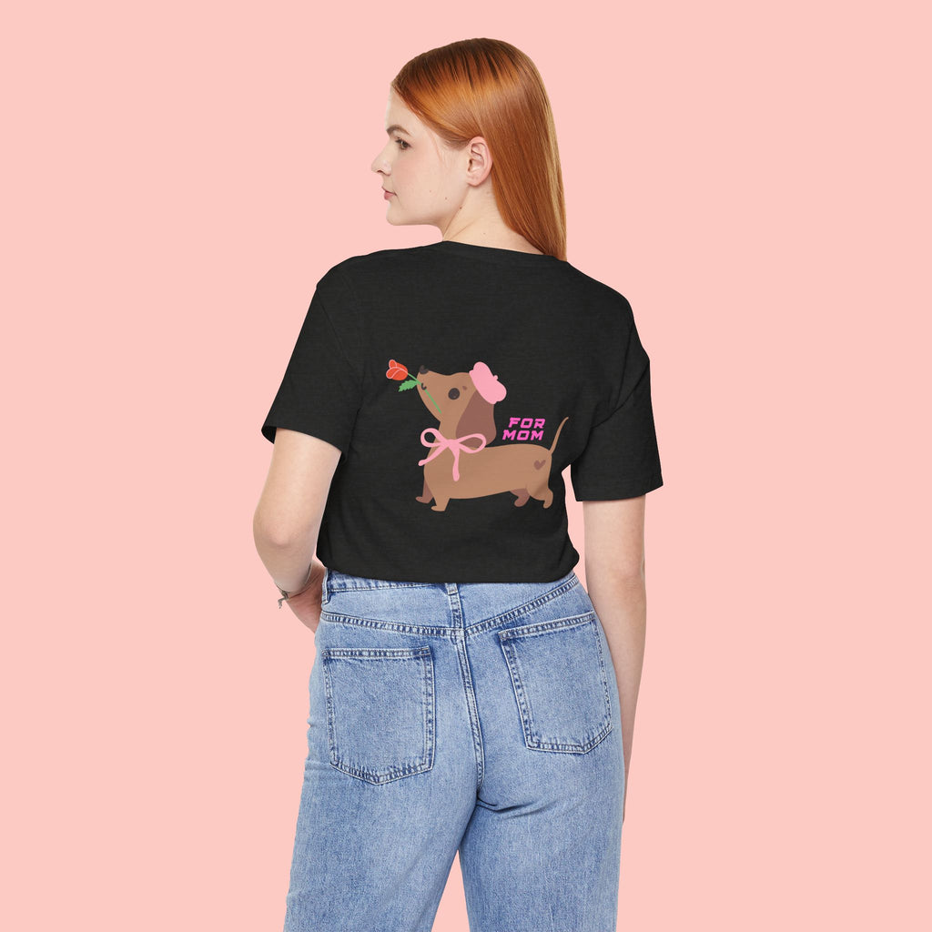 Dachshund Mother's Day Tee — 'For Mom' Cute Dog Graphic Shirt