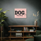 Dog Mama Pink Canvas Wall Art — Heart Pet Mom Decor