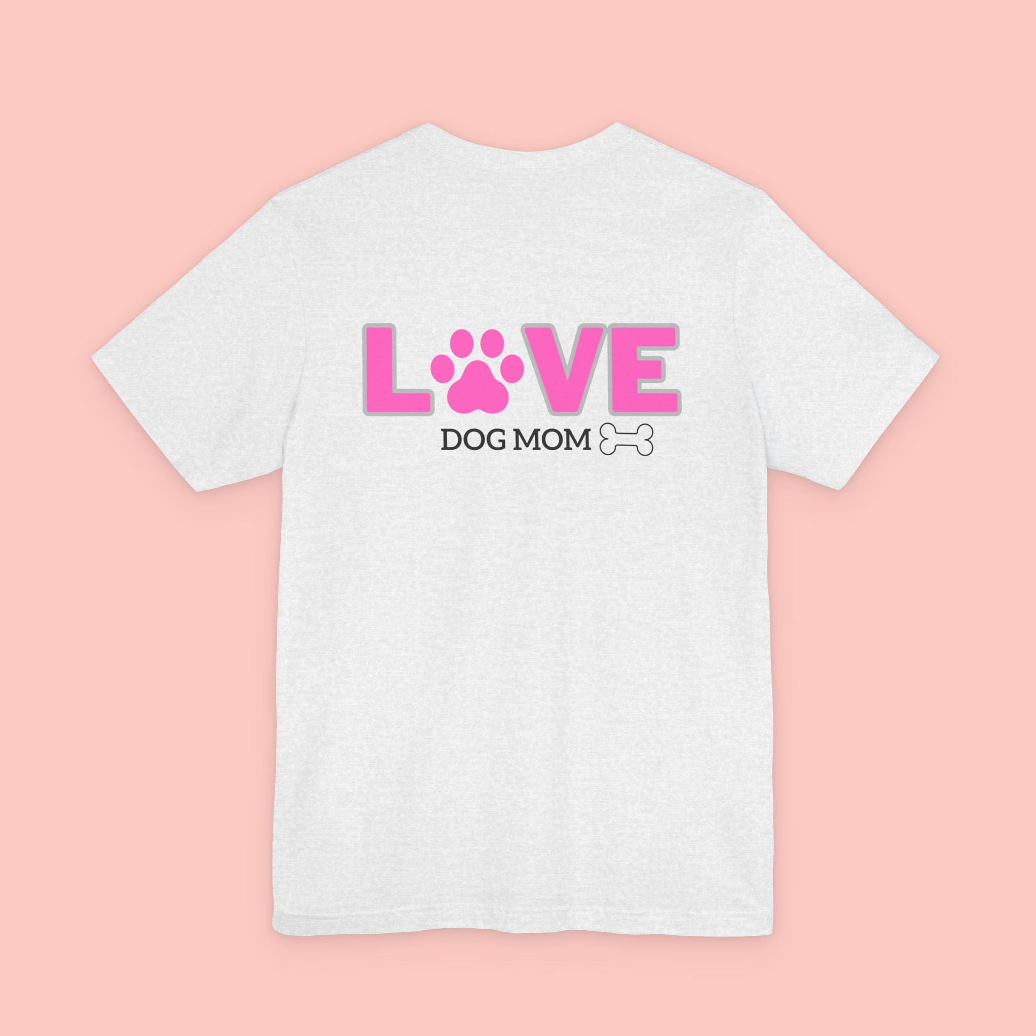 Dog Mom Love T-Shirt — "LOVE" Paw Graphic Tee