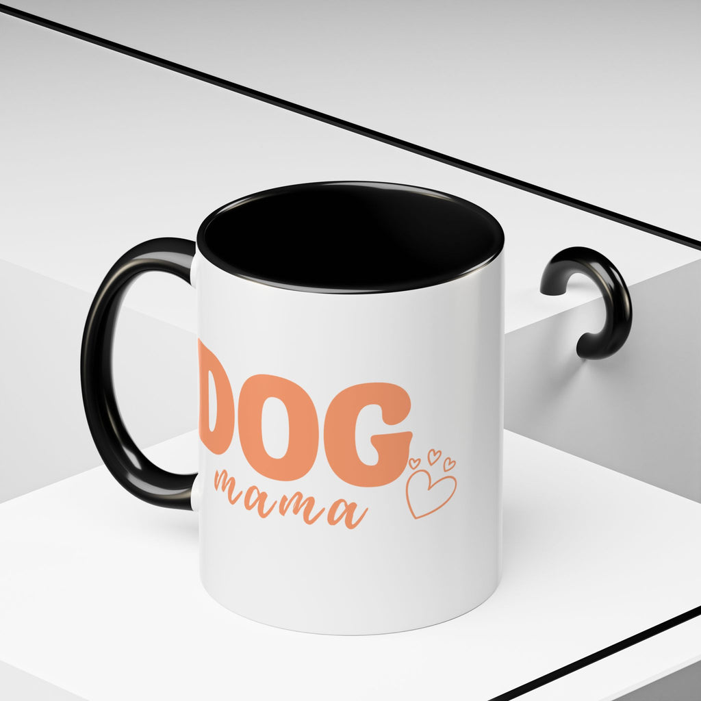 Dog Mama Coffee Mug — Cute Heart Accent Ceramic Mug (11/15 oz)