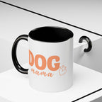 Dog Mama Coffee Mug — Cute Heart Accent Ceramic Mug (11/15 oz)