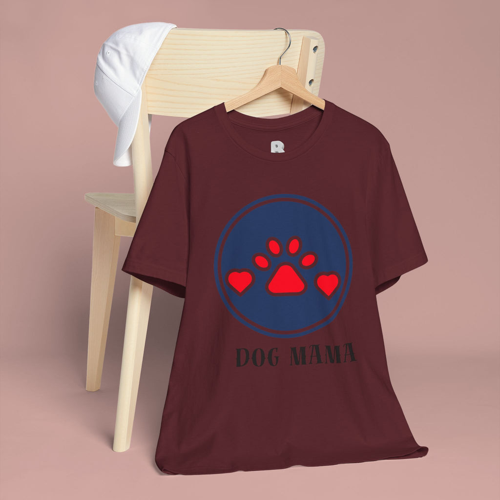 Dog Mama T-Shirt — Cute Paw & Heart Graphic Tee for Dog Lovers