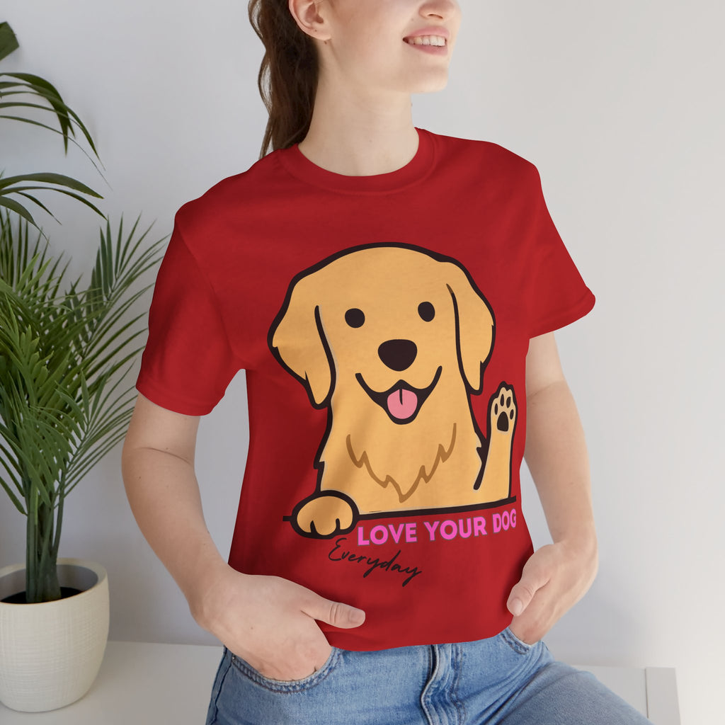 Love Your Dog Tee — Cute Golden Retriever Graphic T-Shirt