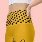 Women's Yellow Dog-Lover Workout Shorts — "All I Need Is My Dog" Fitness Biker Shorts