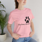 Two Paws, One Mom T-Shirt – Cute Dog Mom Paw Print Tee