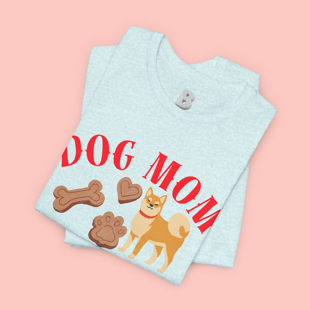 Dog Mom T-Shirt — Cute Shiba & Treats “My Dog Is My Whole World” Tee