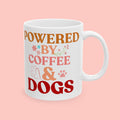 Coffee Powered Dog Mom Mug — Cute Floral Paw Print Ceramic Coffee Mug (11oz, 15oz)