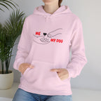 Dog Lover Hoodie - "Me  My Dog" Minimalist Paw Heart Sweatshirt
