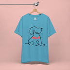 Mom Dog T-Shirt — Minimal Line Art Puppy Tee for Dog Moms, Mother's Day Gift