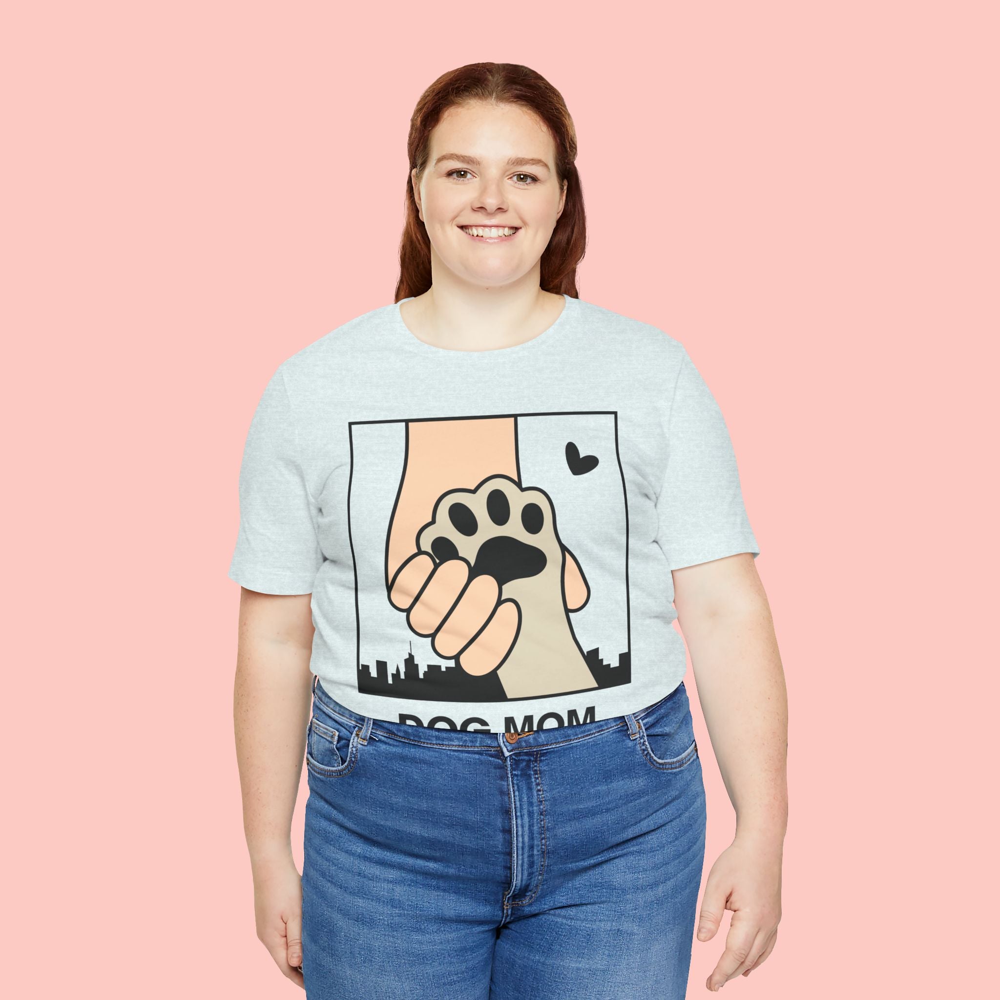 Dog Mom T-Shirt — "Love Your Dog Like a Mom" Paw Print Graphic