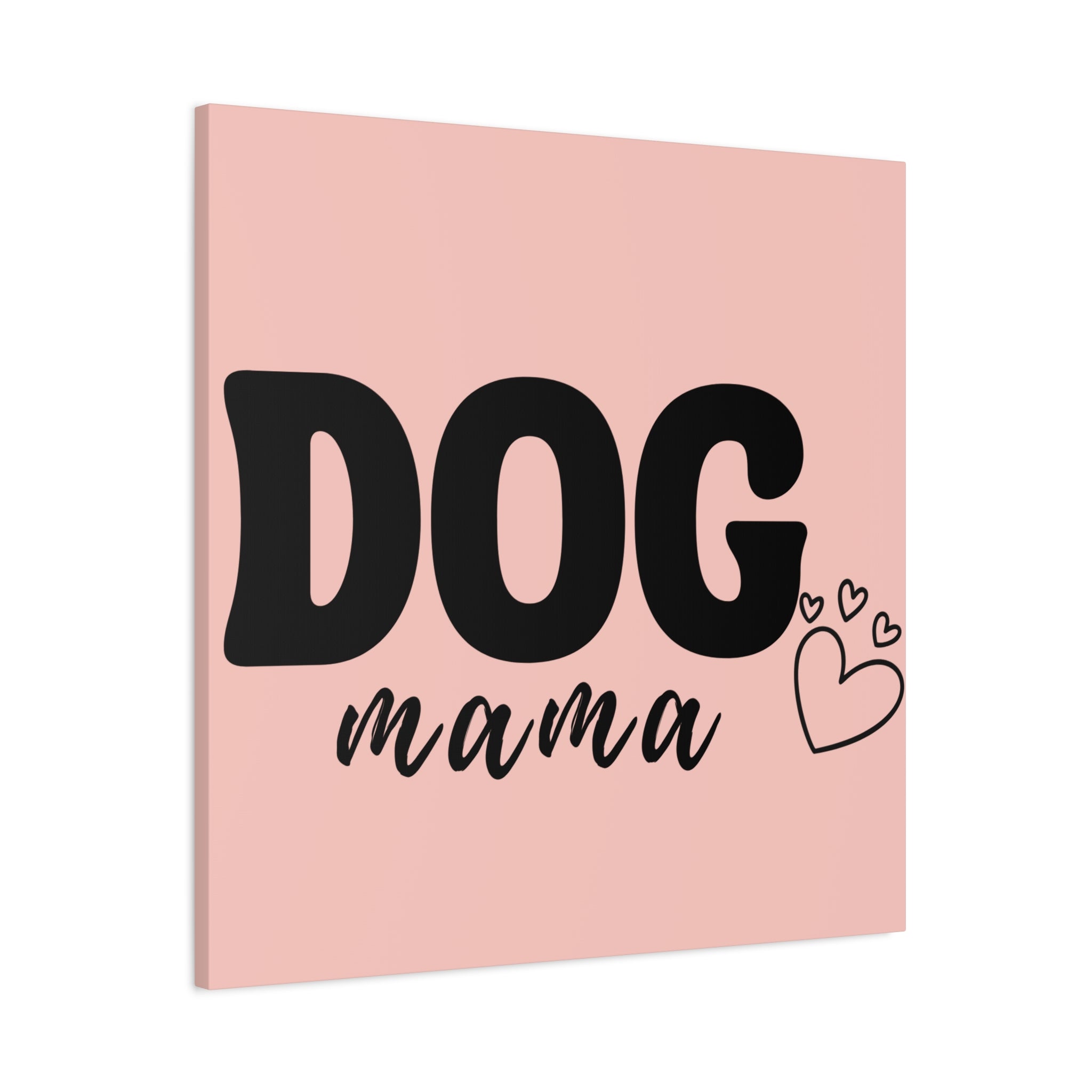 Dog Mama Pink Canvas Wall Art — Heart Pet Mom Decor