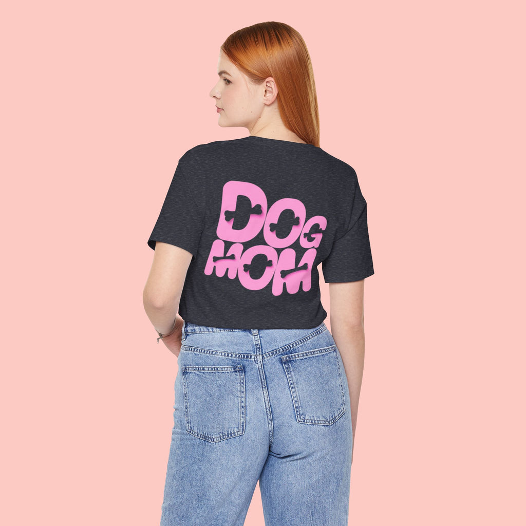 Dog Mom T-Shirt — Retro Pink Graphic Tee for Pet Lovers