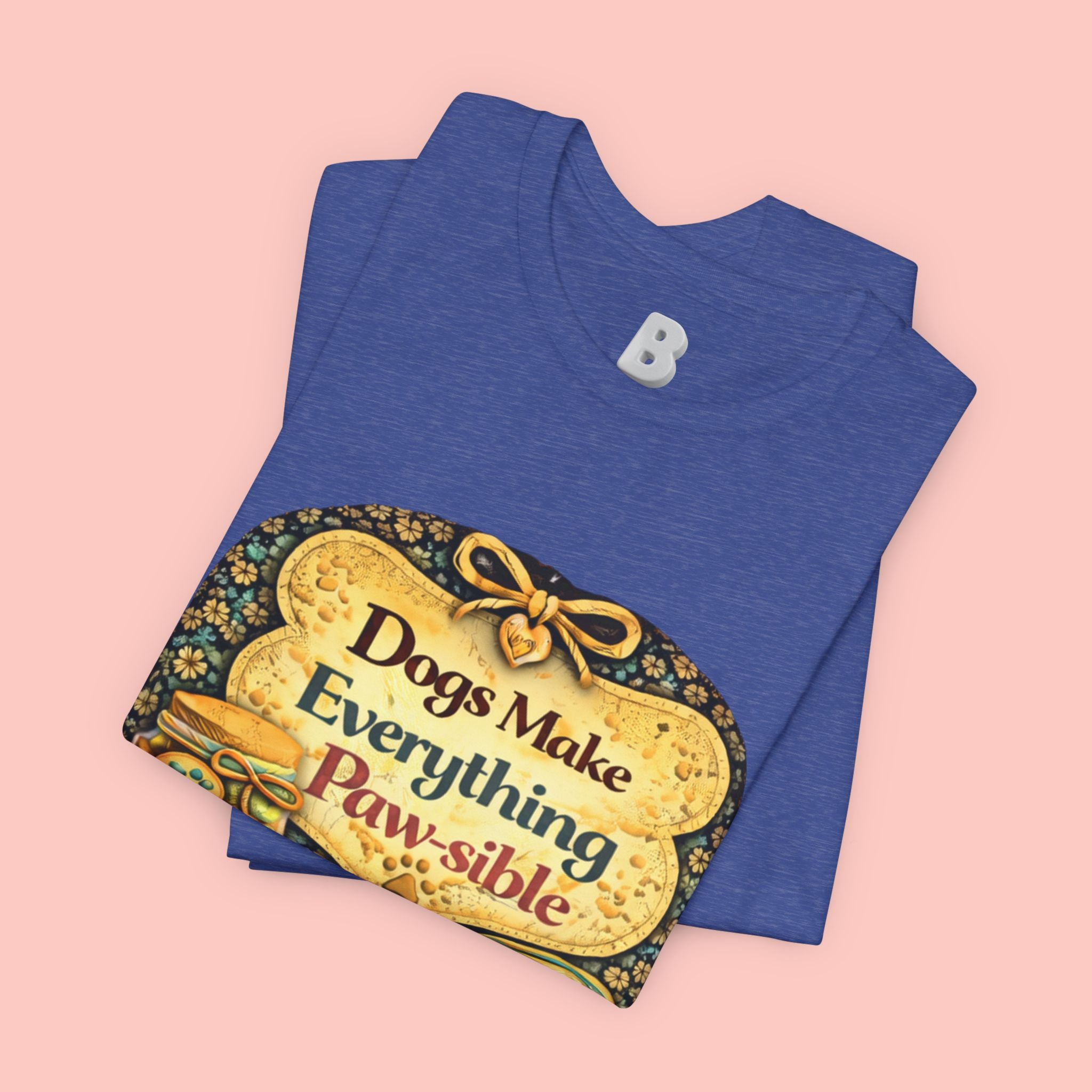 Dog Lover T‑Shirt – "Dogs Make Everything Paw‑sible" Vintage Pet Rescue Tee