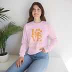 Love Paw Crewneck Sweatshirt — Pet Lover Graphic Sweatshirt