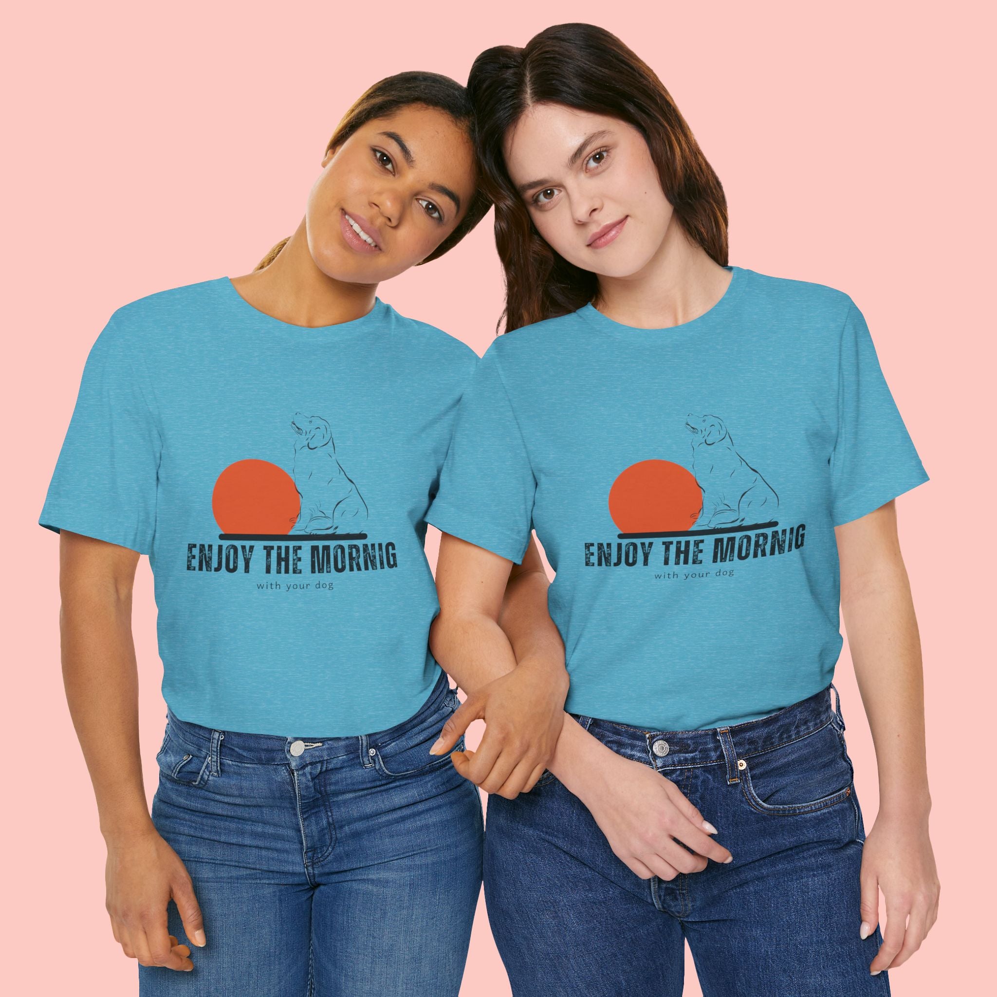 Enjoy the Morning Dog T-Shirt — Graphic Sunrise Pet Lover Tee