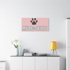 My Dog > People Canvas Wall Art — Paw Print Pet Lover Decor
