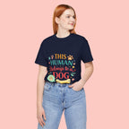 Dog Lover T-Shirt — "This Human Belongs to a Dog" Cute Paw Print Tee