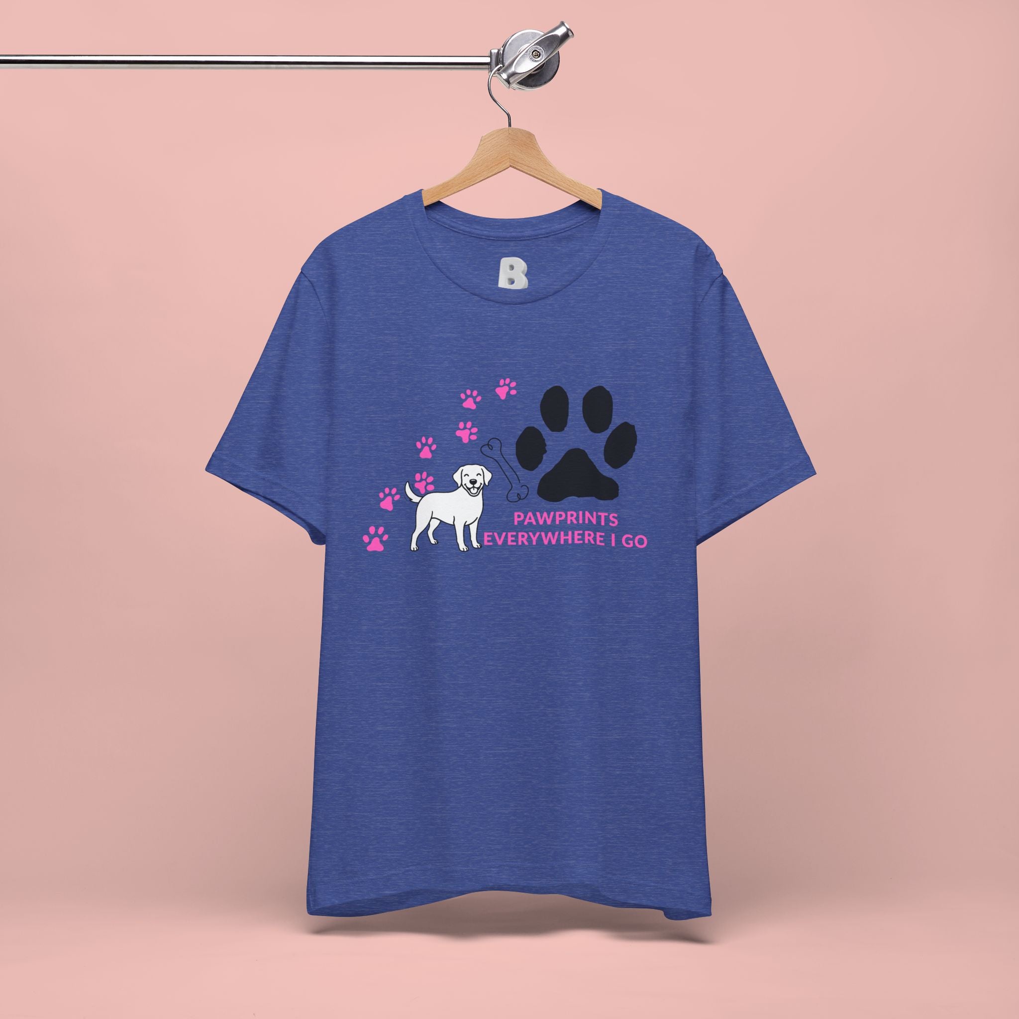 Dog Pawprint T-Shirt — "Pawprints Everywhere I Go" Cute Pet Lover Tee