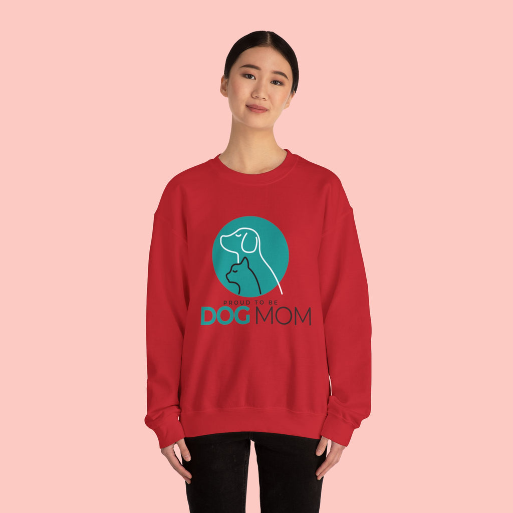 Dog Mom Crewneck Sweatshirt – Proud To Be Dog Mom Graphic Pullover