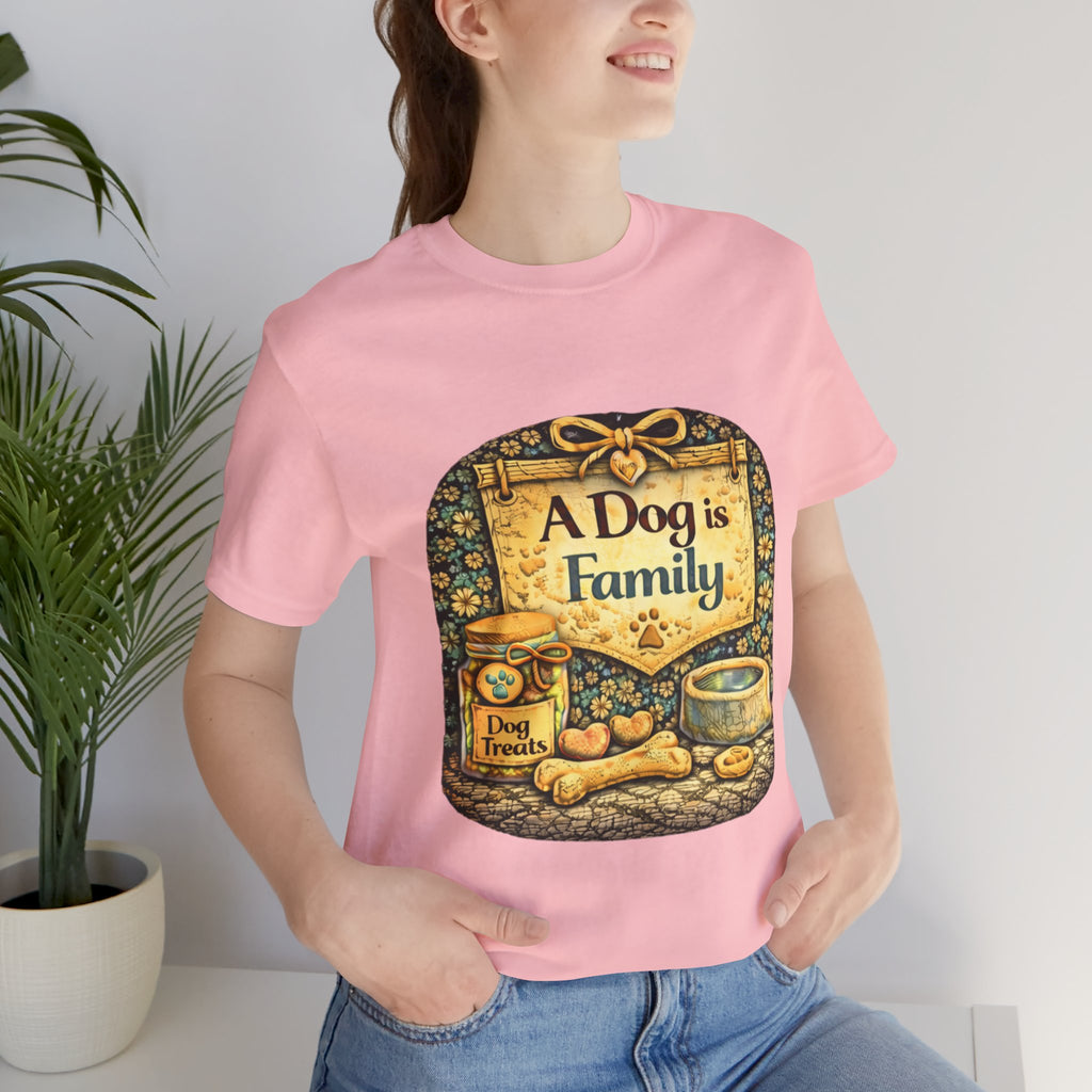 A Dog Is Family T-Shirt - Vintage Pet Lover Tee