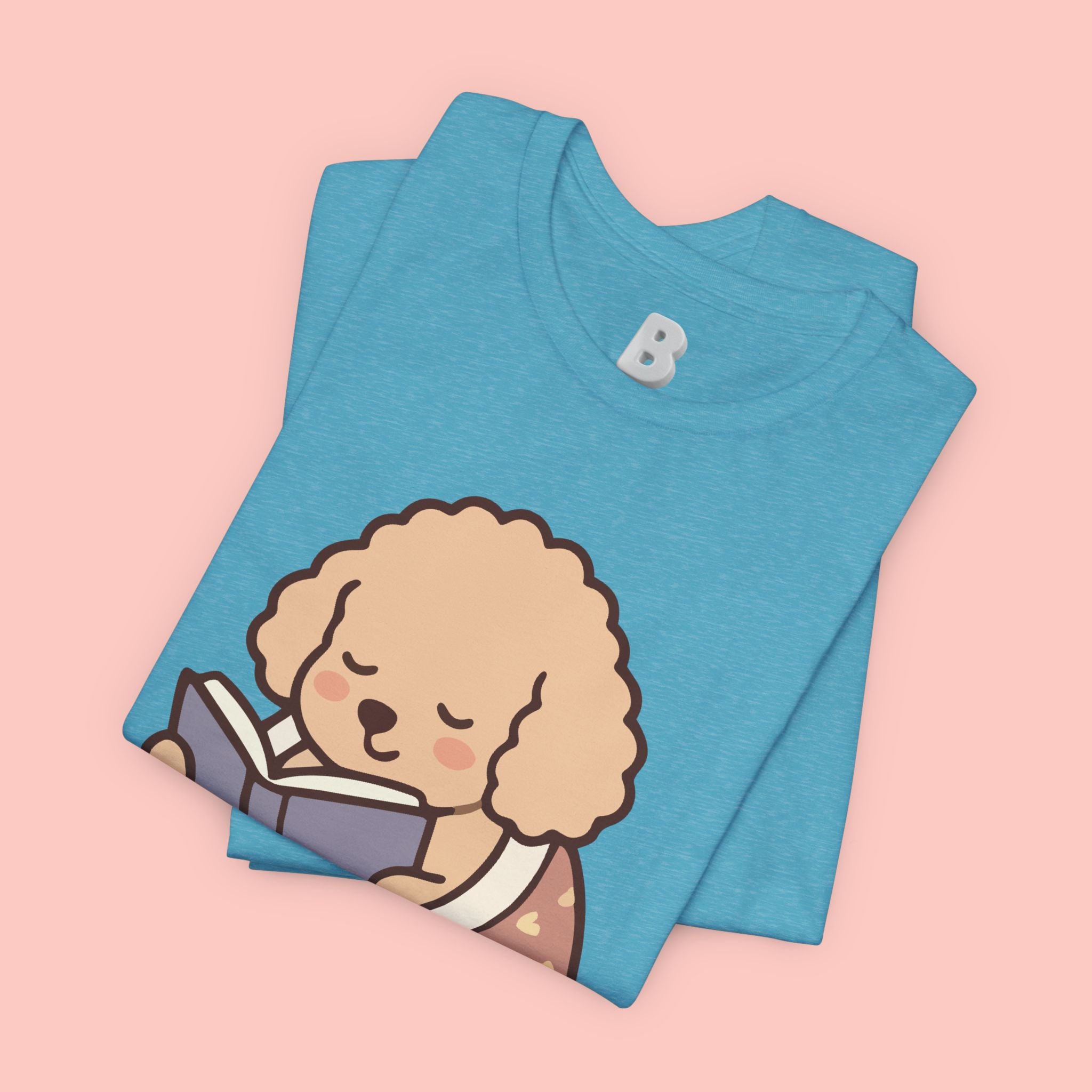 Paw Prints On My Soul T‑Shirt — Cute Reading Puppy Graphic Tee