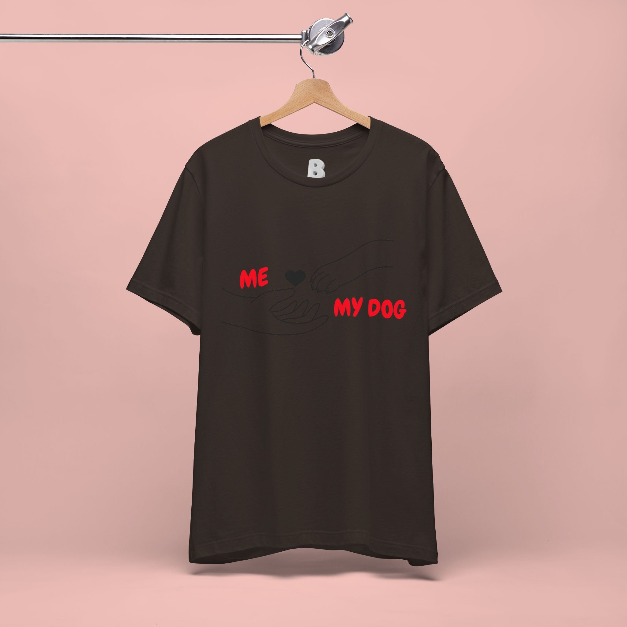 T-Shirt — "Me  My Dog" Minimalist Paw & Hand Illustration