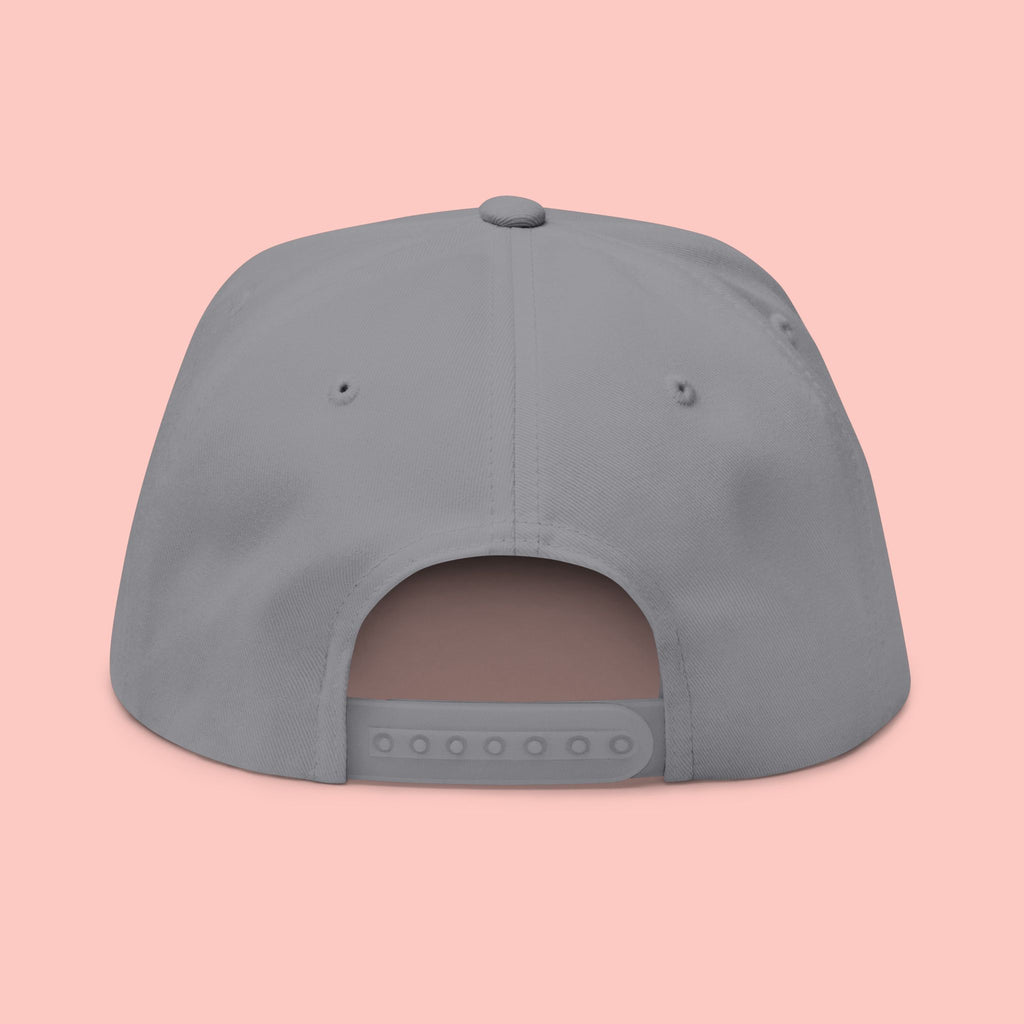Dog Mom Embroidered Flat Bill Cap – Paw & Heart Snapback