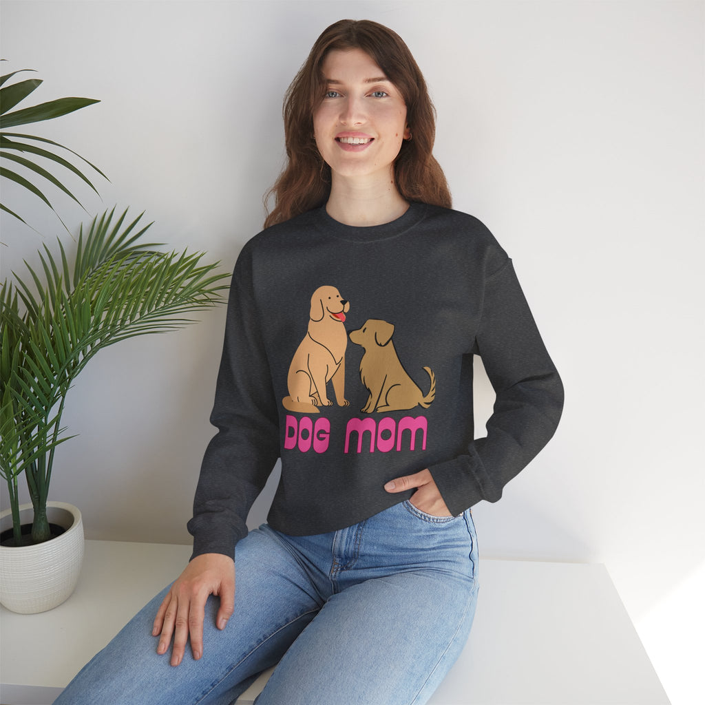 Dog Mom Sweatshirt — Cute Cartoon Dogs "Dog Mom" Crewneck