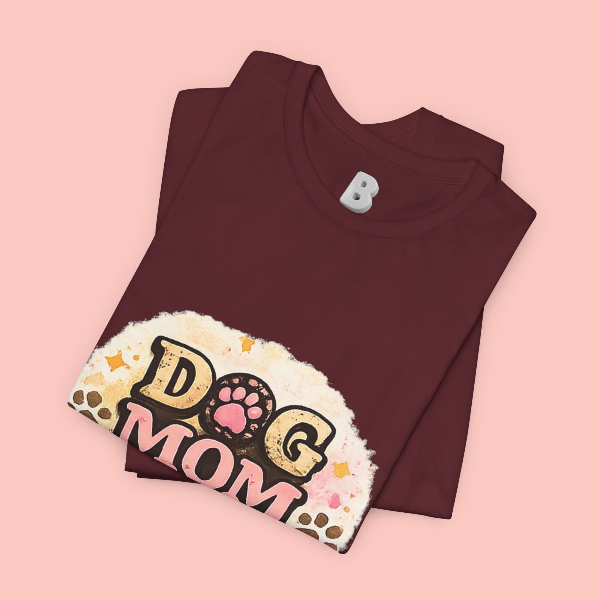 Dog Mom T-Shirt – "Loving My Dog Life" Cute Paw Print Tee for Pet Moms