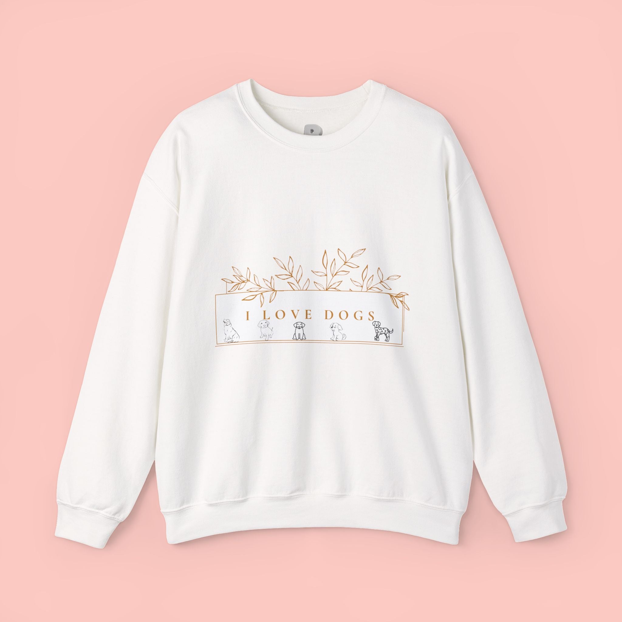 I Love Dogs Floral Crewneck Sweatshirt