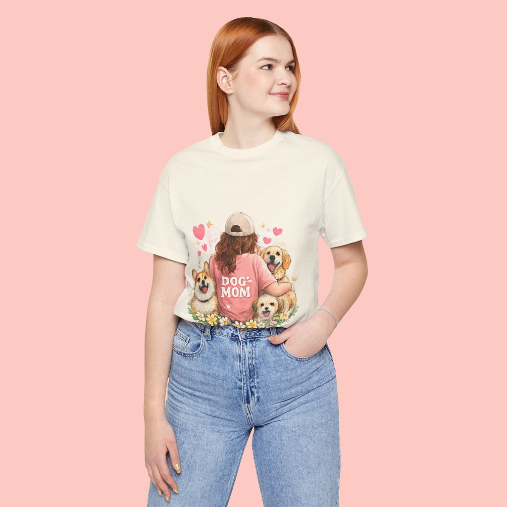 Dog Mom T-Shirt - Cute Woman with Dogs Graphic Tee