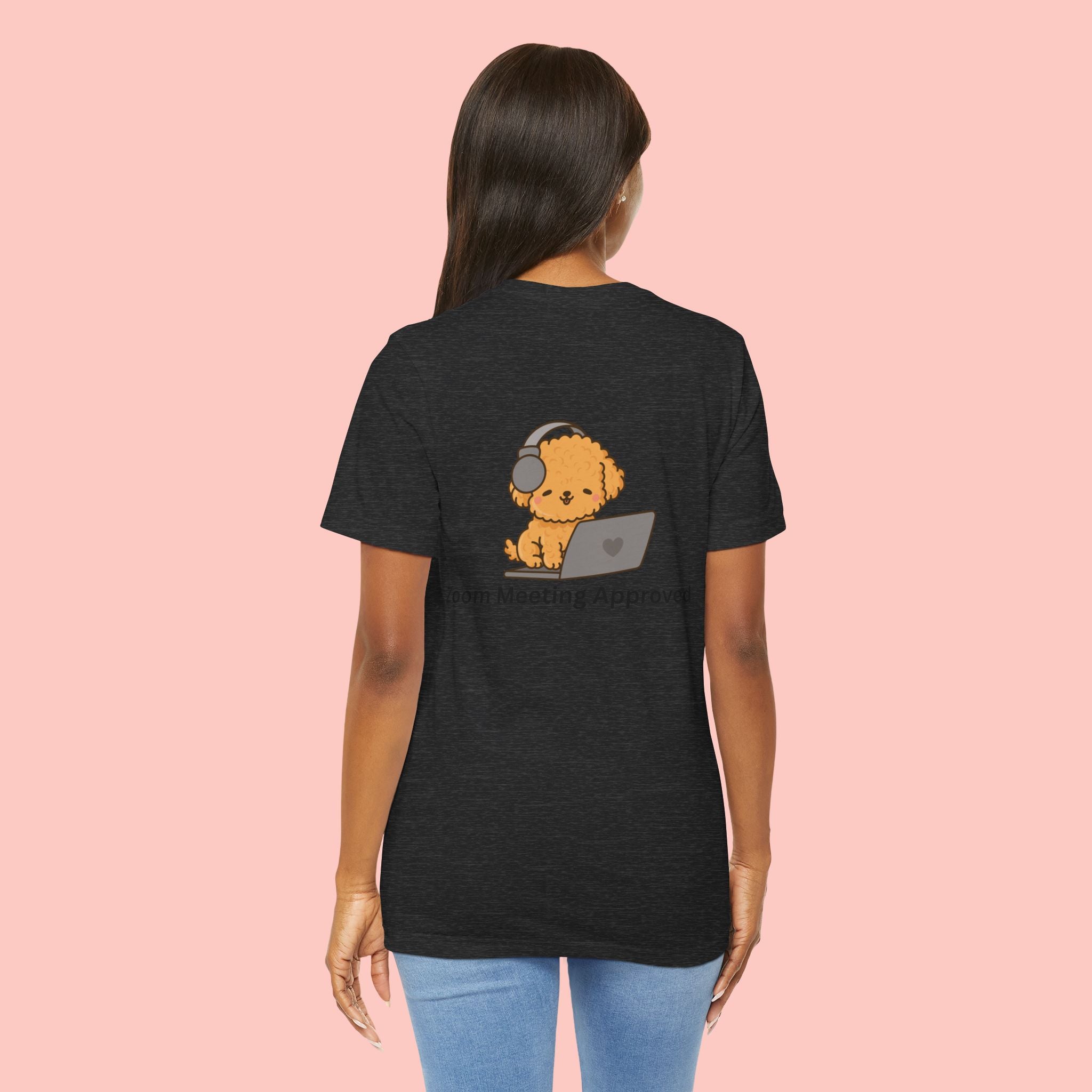 Cute Dog 'Zoom Meeting Approved' Tee - Remote Work Humor T-Shirt