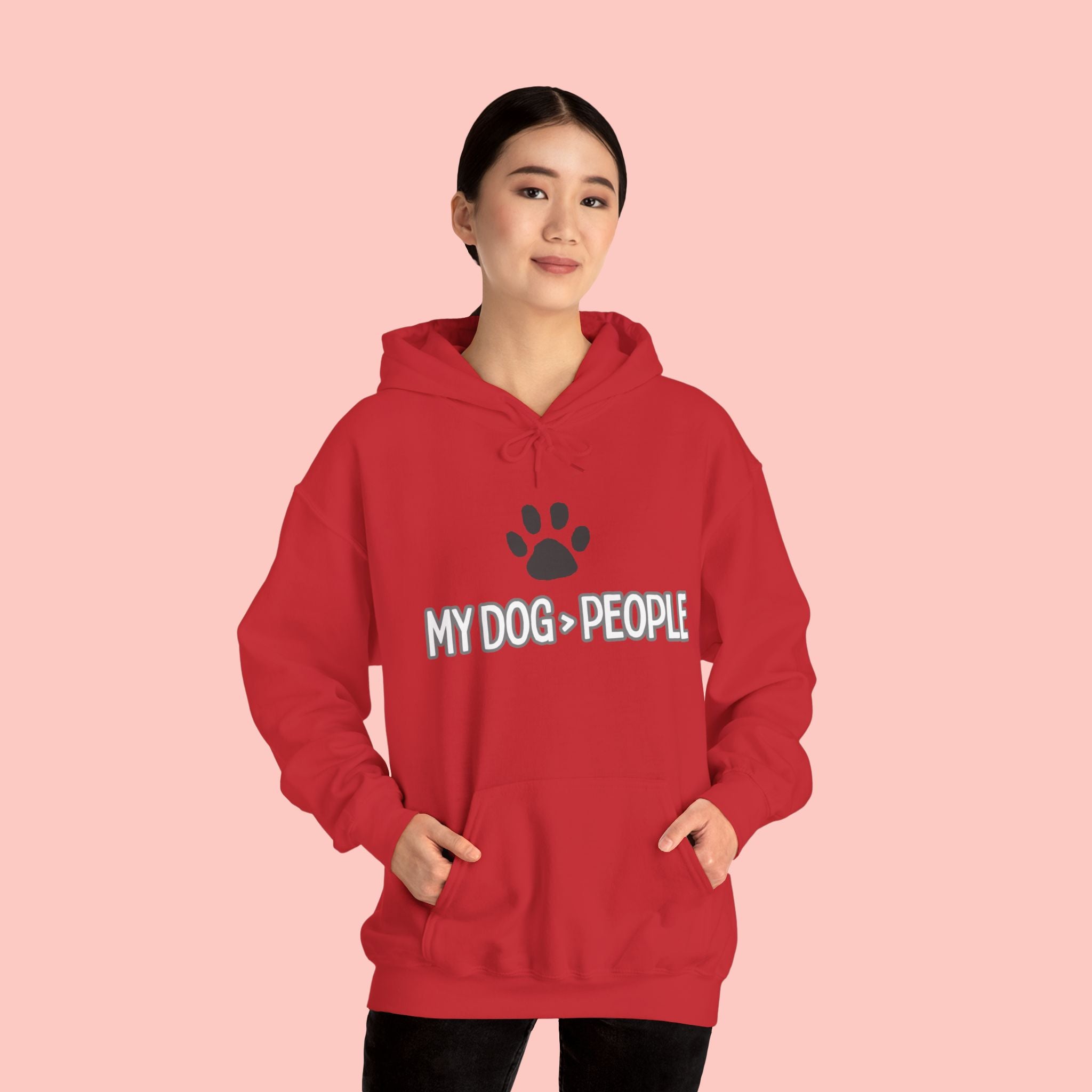 My Dog People Hoodie — Paw Print Graphic Dog Lover Sweatshirt