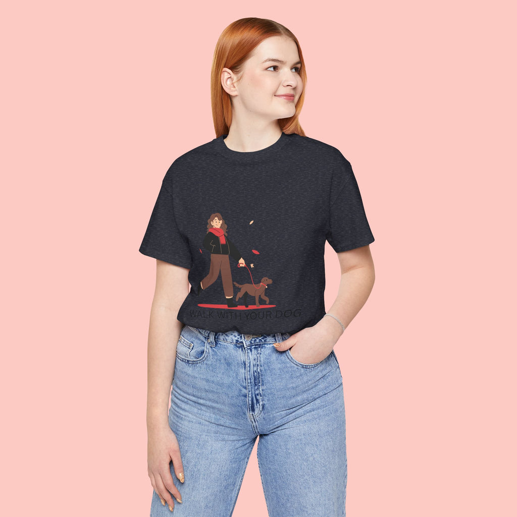 Walk With Your Dog Tee — Cute Dog Walking Graphic T-Shirt