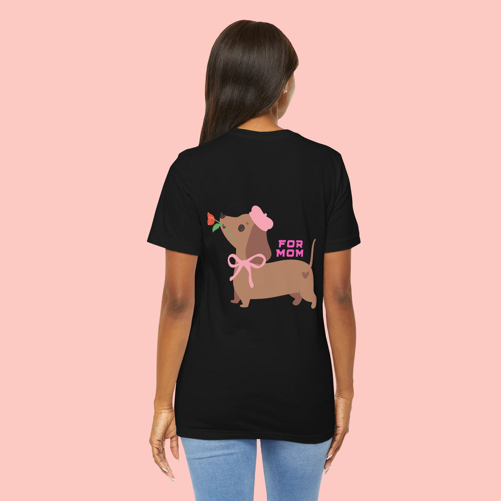 Dachshund Mother's Day Tee — 'For Mom' Cute Dog Graphic Shirt