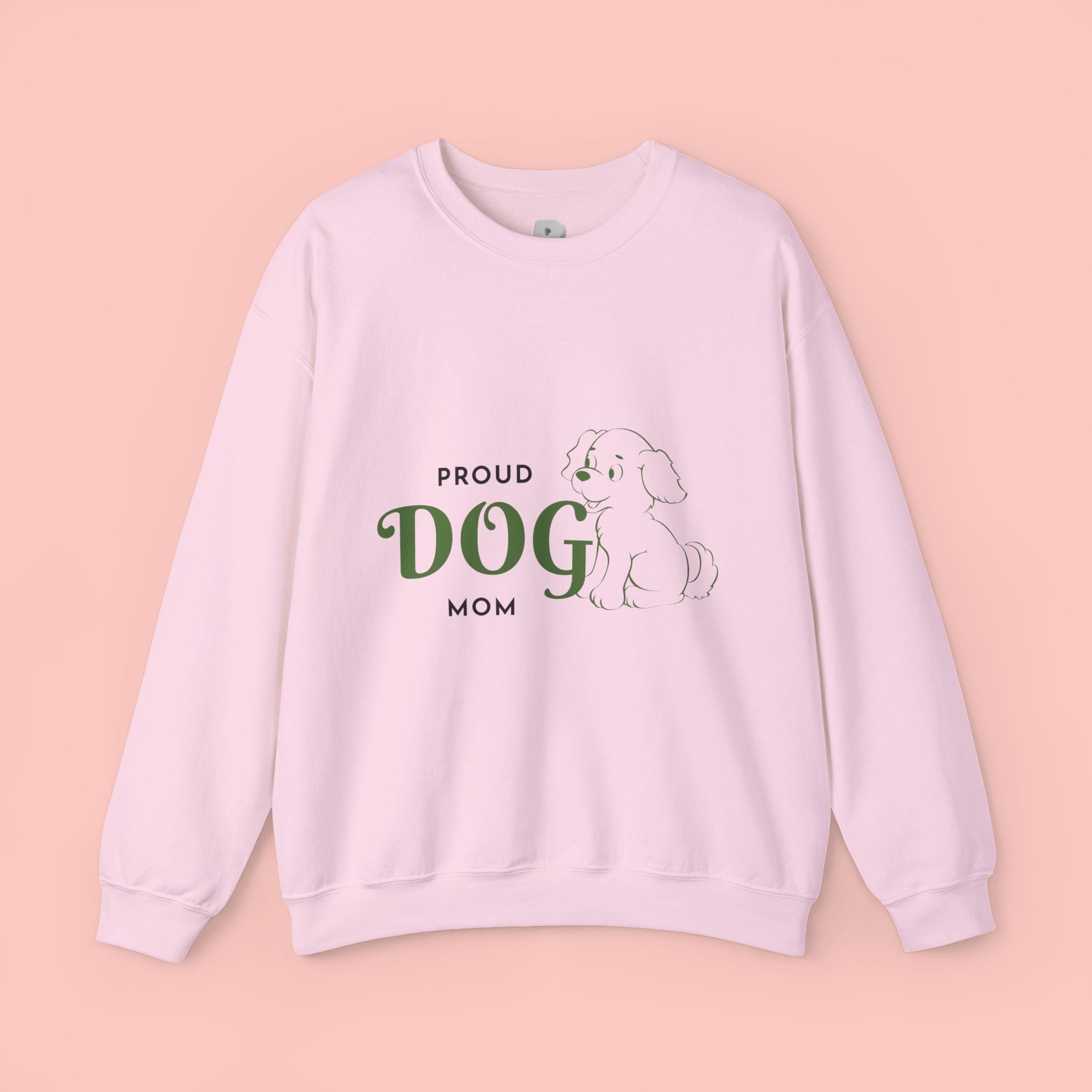 Proud Dog Mom Sweatshirt – Cute Dog Outline Crewneck for Pet Lovers