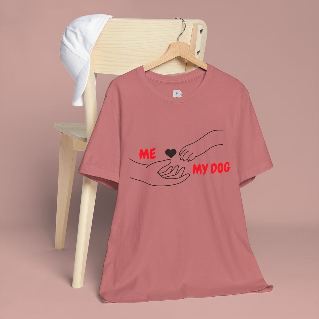 T-Shirt — "Me  My Dog" Minimalist Paw & Hand Illustration