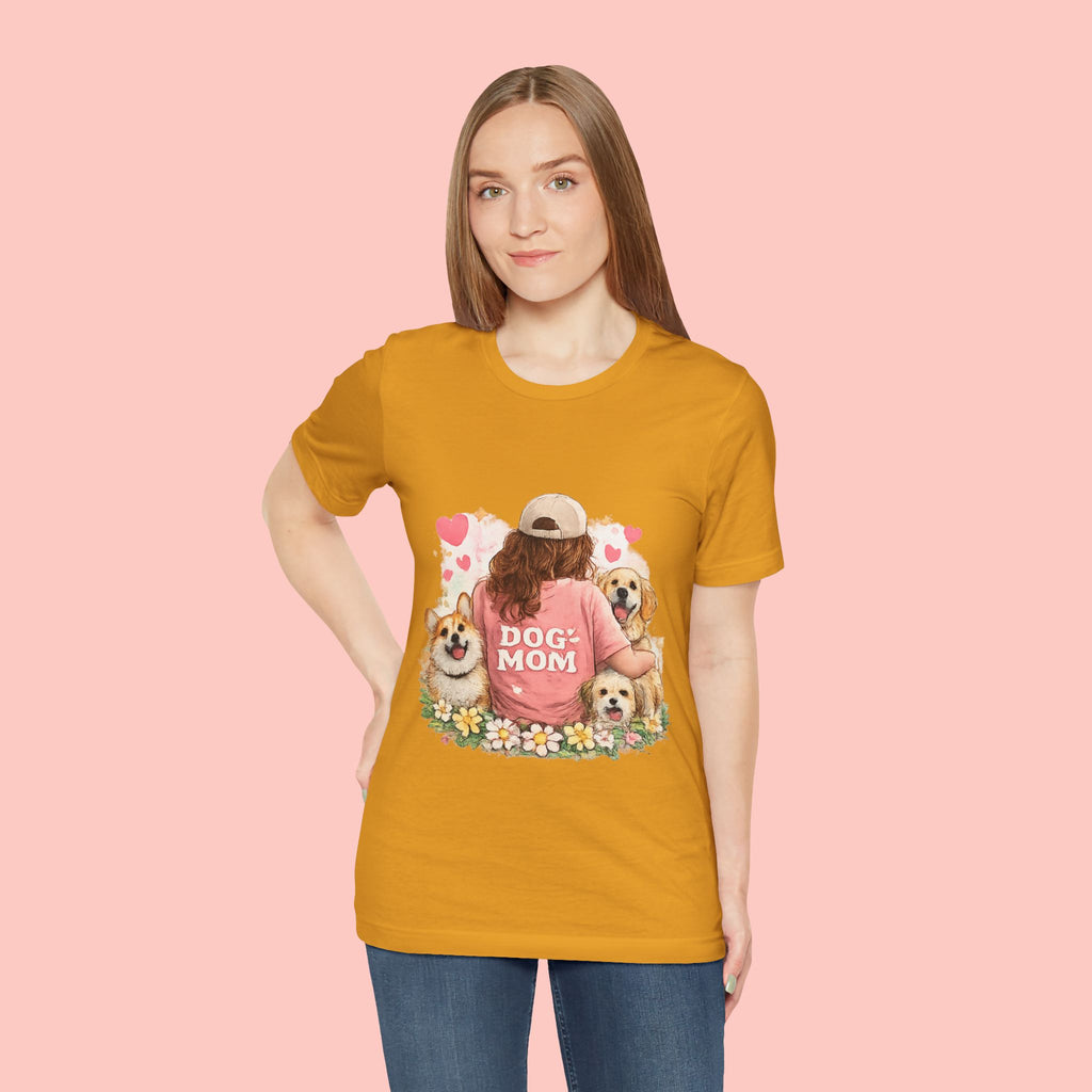 Dog Mom T-Shirt - Cute Woman with Dogs Graphic Tee