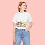 Dog Paw Floral T-Shirt — Cute Paw Print, Bone & Daisies Tee