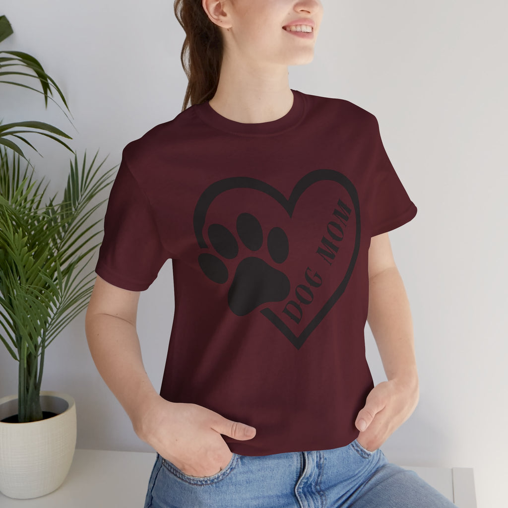 Dog Mom Heart Paw T-Shirt