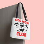 Dog Mom Club Tote Bag – Cute Paw Print Canvas Tote for Dog Lovers