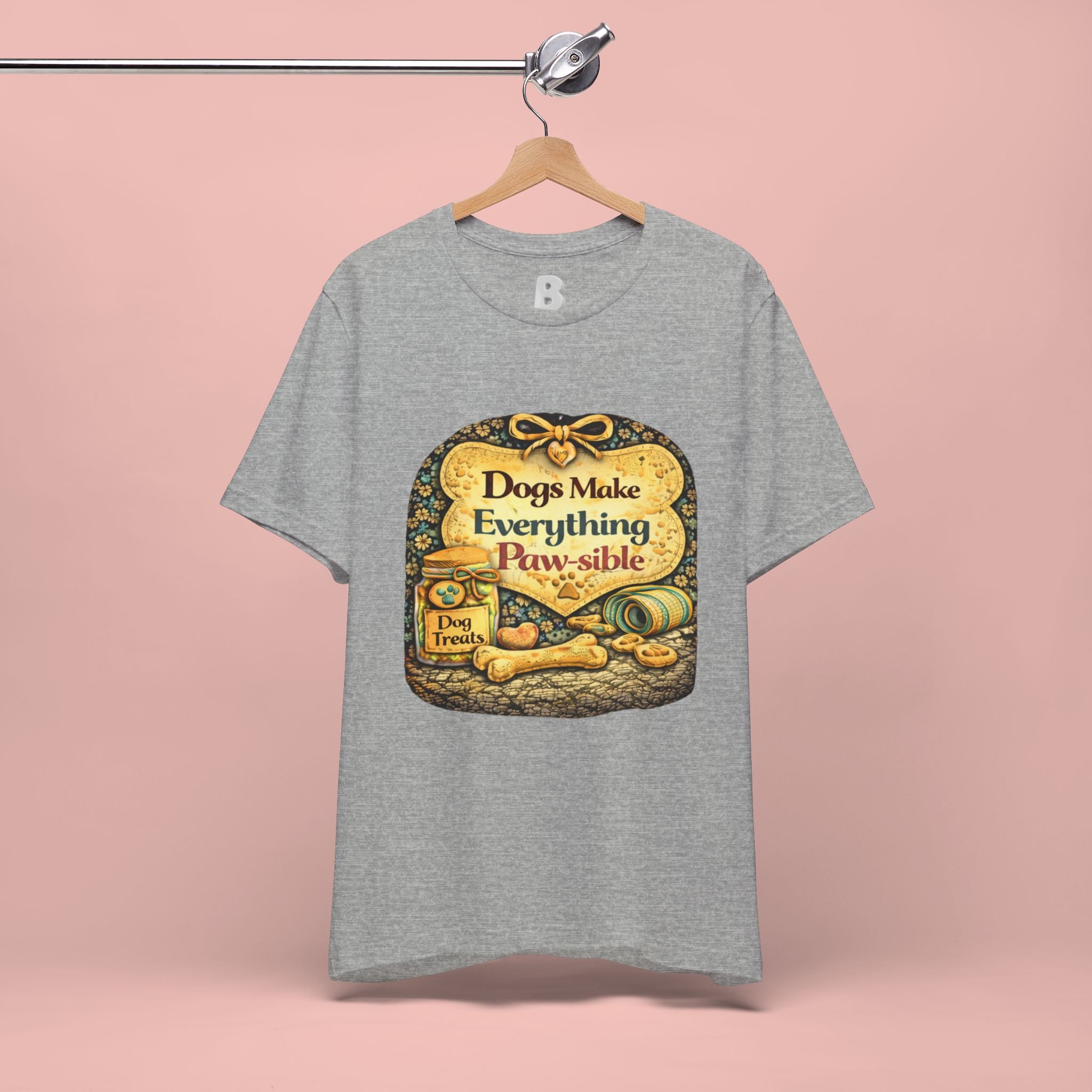 Dog Lover T‑Shirt – "Dogs Make Everything Paw‑sible" Vintage Pet Rescue Tee