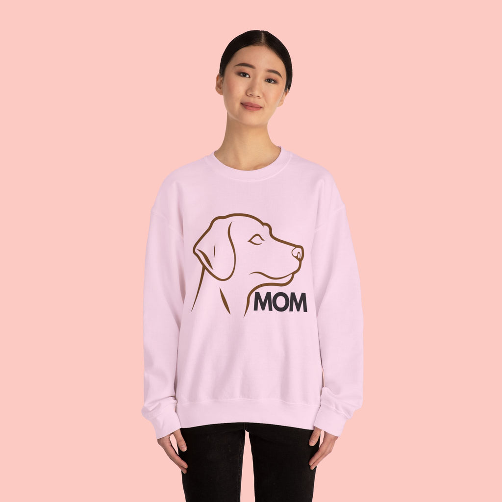 Dog Mom Crewneck Sweatshirt – Minimalist Labrador Outline
