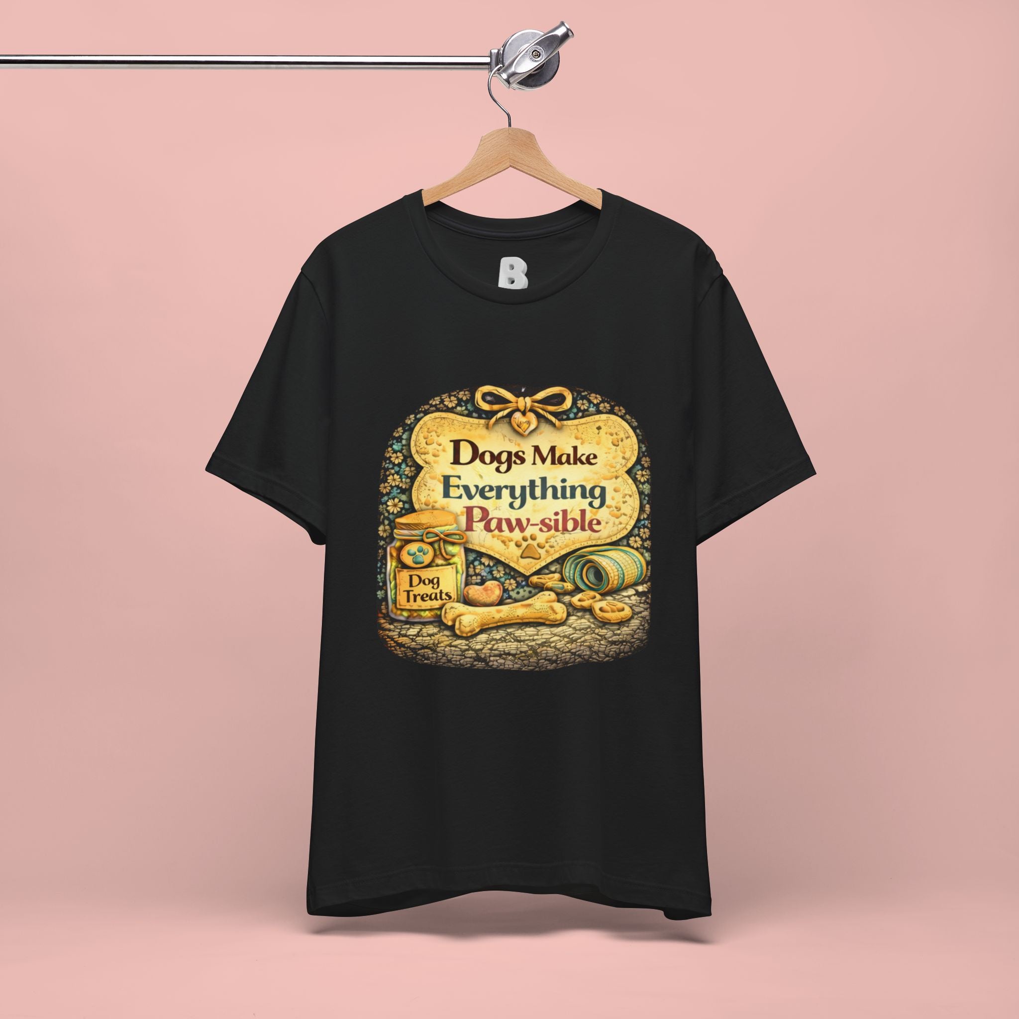 Dog Lover T‑Shirt – "Dogs Make Everything Paw‑sible" Vintage Pet Rescue Tee