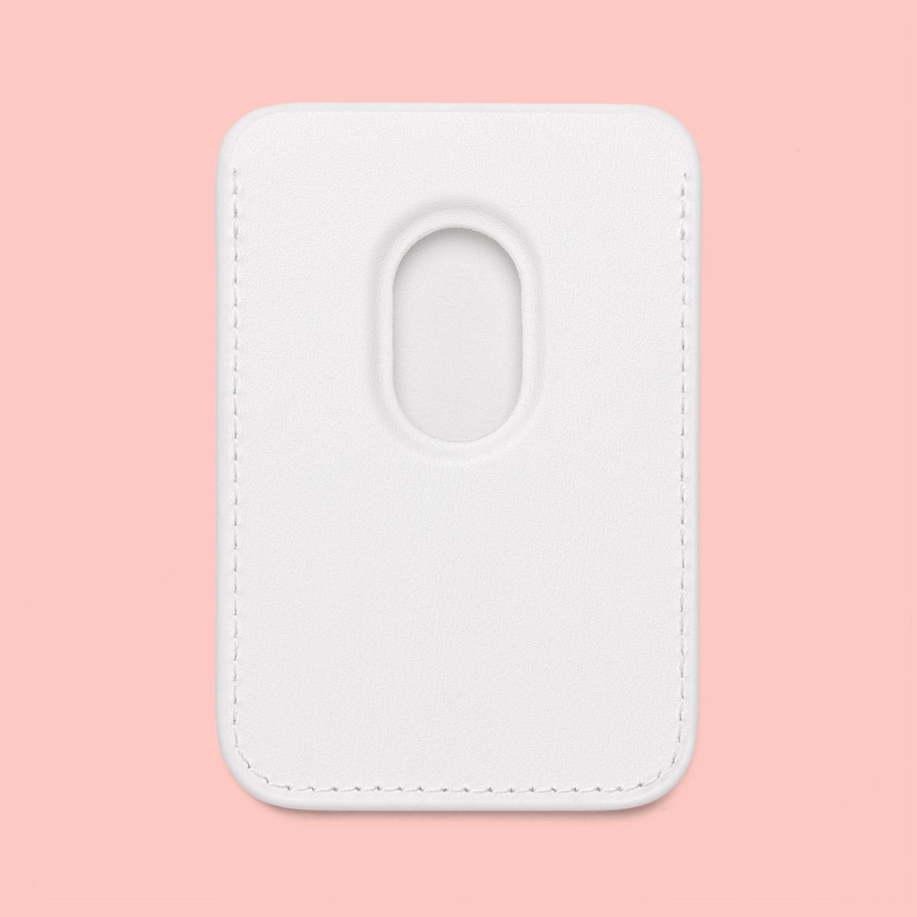 Dog Mom Vegan MagSafe Wallet — Pink Paw Text Card Sleeve