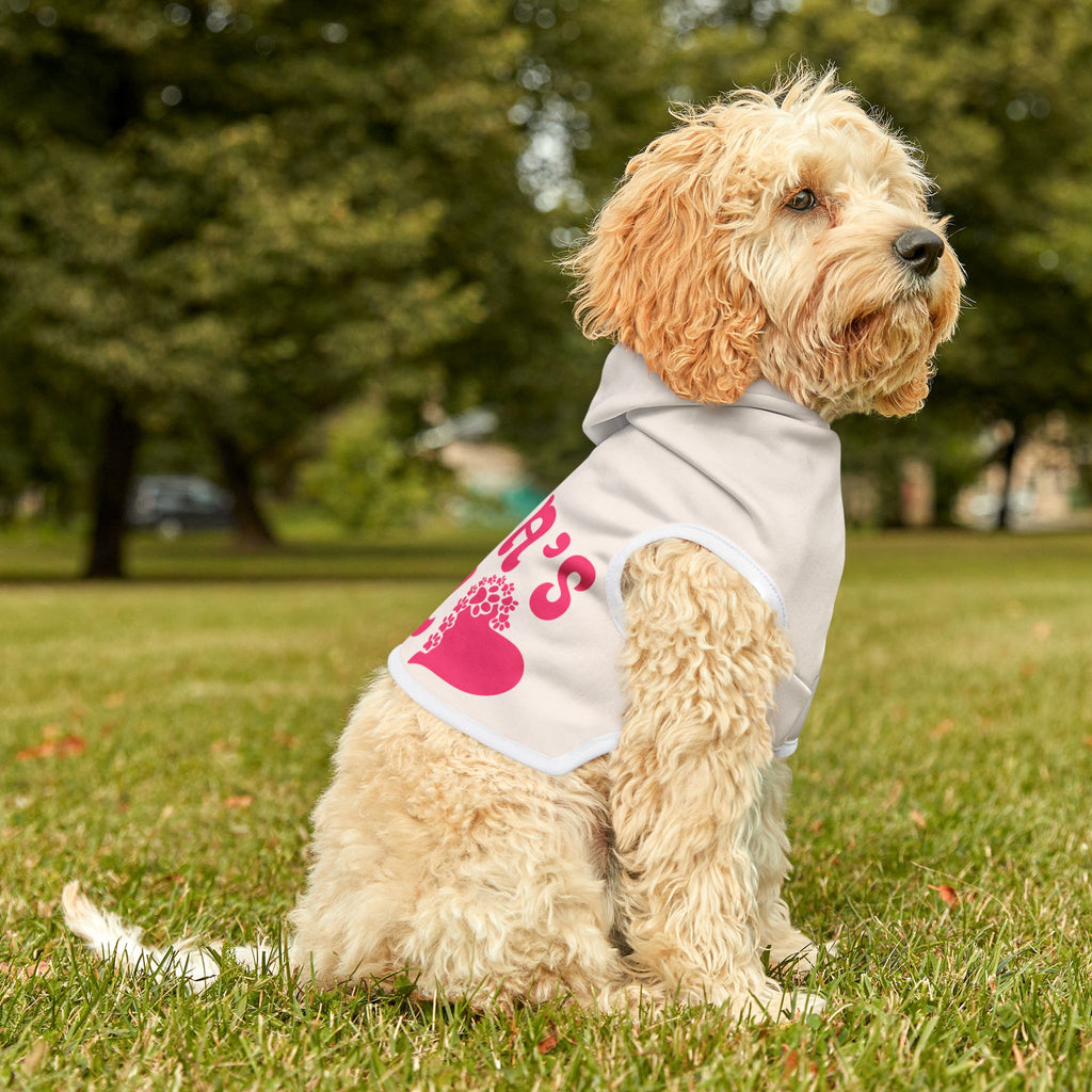 Pet Hoodie — "Mama’s Girl" Pink Heart Puppy Hoodie